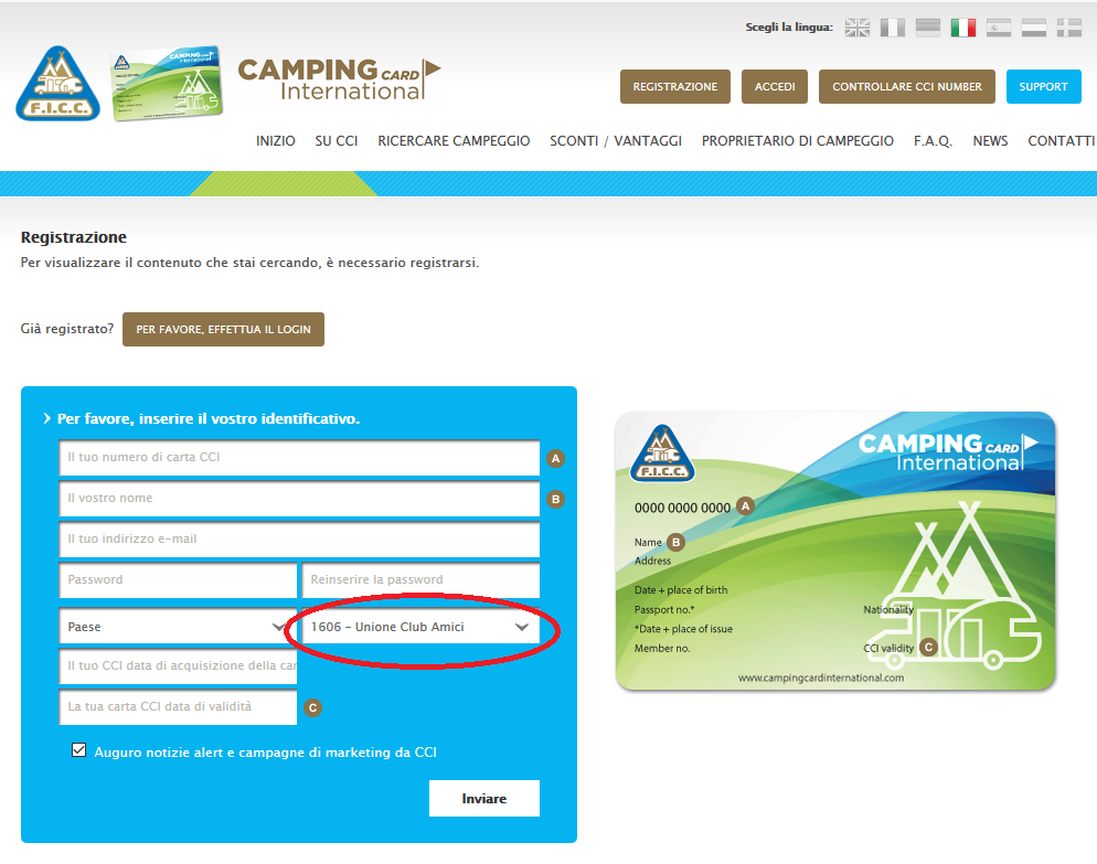 Camping Card International | Incaravan Club