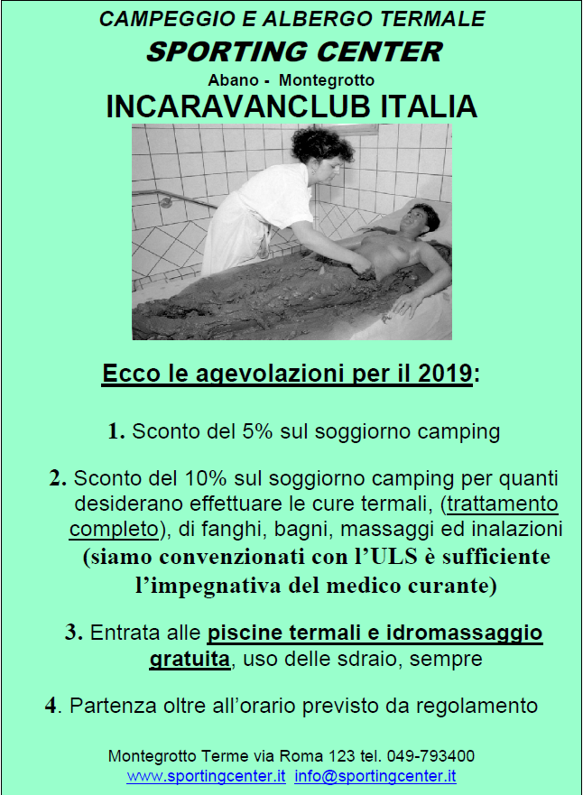 convenzione con incaravanclub