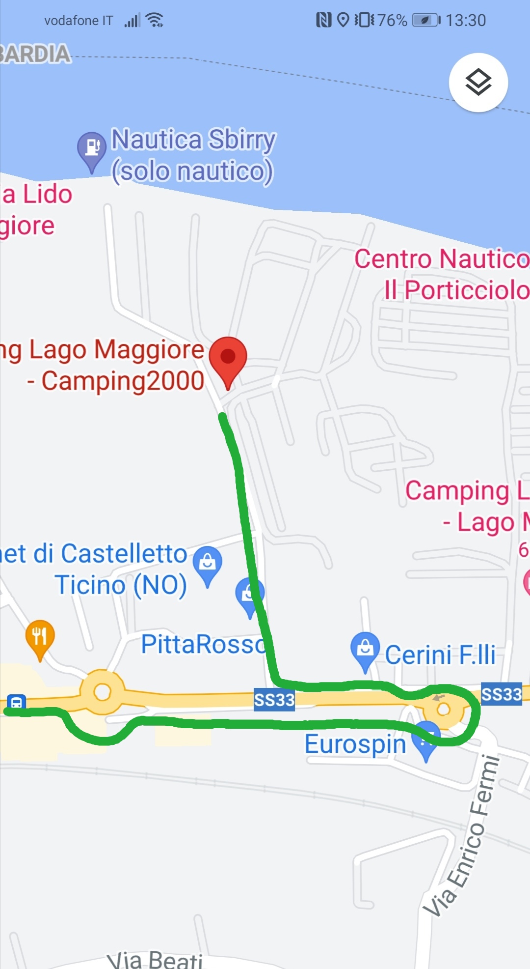 Indicazioni per arrivare in campeggio 