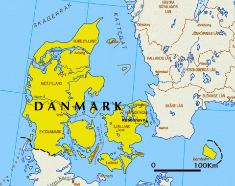 Mappa Danimarca