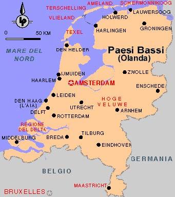 mappa Olanda
