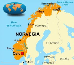 mappa norvegia